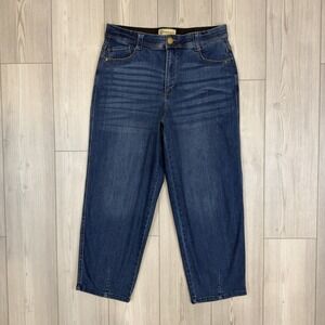 Democracy Women's 12 Ab Technology Wide Leg Ankle Length Jeans Stretch